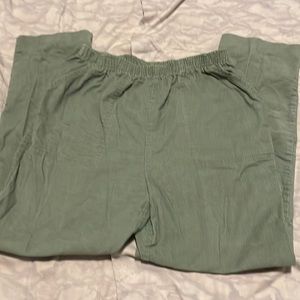 green corduroy pants